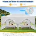 thumbnail image 3 of HOTEEL 10x20 Heavy Duty Canopy Tent with 6 Removable Sidewalls,Pop up Outdoor Commercial Party Wedding Tent with Roller Bag,Waterproof & UV 50+,White, 3 of 12