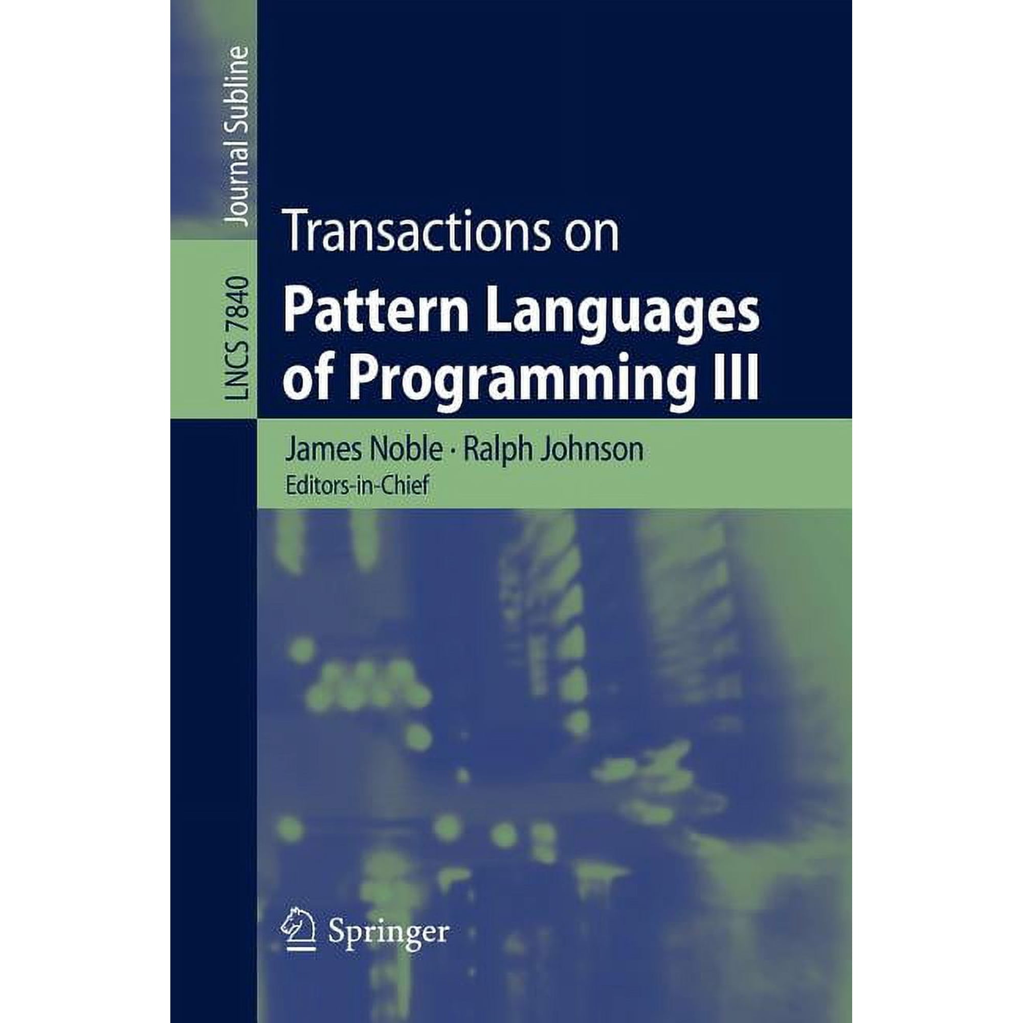 Transactions on Pattern Languages of Programming III (Paperback)