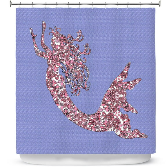 Shower Curtains 70" x 73" from DiaNoche Designs by Susie Kunzelman - Mermaid Serenity