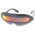 thumbnail image 3 of zeroUV - Futuristic Costume Single Shield Colored Mirror Lens Novelty Wrap Sunglasses 70mm - 70mm, 3 of 5