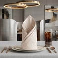 thumbnail image 3 of Unique Bargains 6Pcs Satin Washable Reusable Cloth Napkins Apricot 20x20inch, 3 of 6