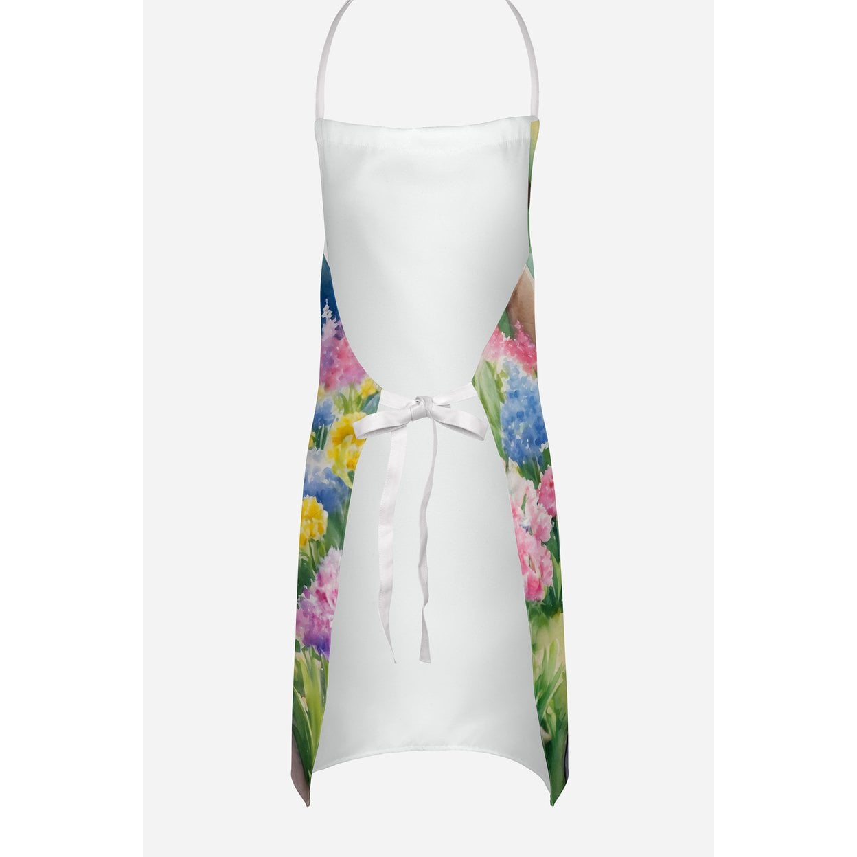 White Poodle Spring Path Apron