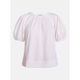 thumbnail image 6 of Scenario Women's Textured Top with Short Puff Sleeves, Sizes XS-XXXL, 6 of 6