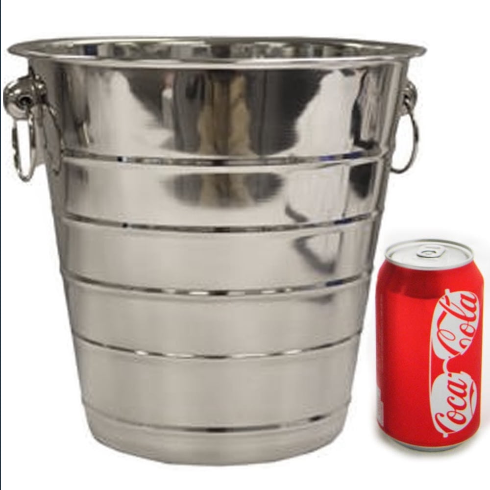 Ice Bucket Champagne Wine Cooler Stainless Steel Cafe Bar Supply 1.6qt