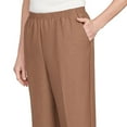 thumbnail image 6 of Alfred Dunner Womens Petite Classic Signature Fit Textured Trousers With All-Around Elastic Waistband, 6 of 6