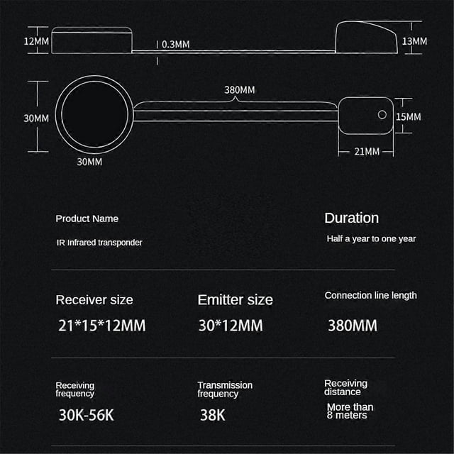 IR Remote Control Extender Infrared IR Remote Extender Infrared Repeater System Battery Powered IR E