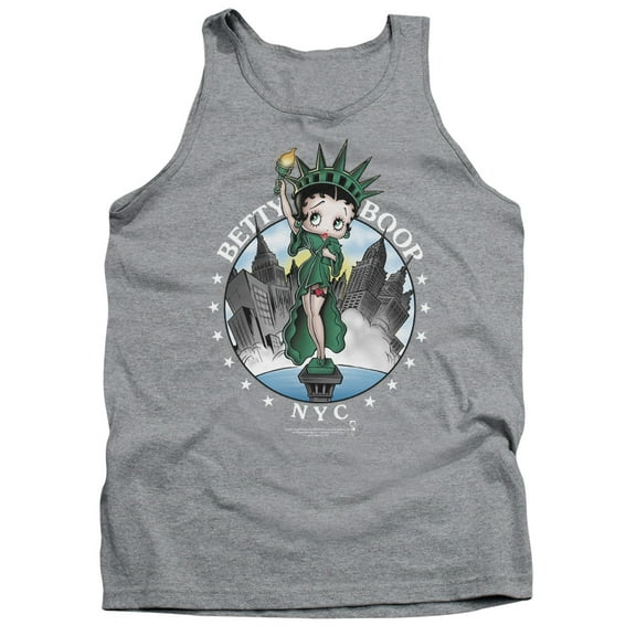 Betty Boop Nyc Adult Tank Top Athletic Heather