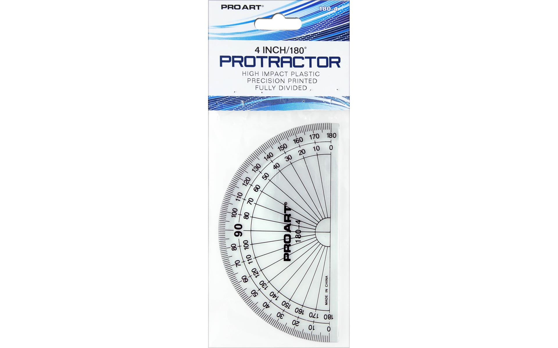 2 Packs SPR01490 SparcoPlastic Protractor 6" Long Clear 
