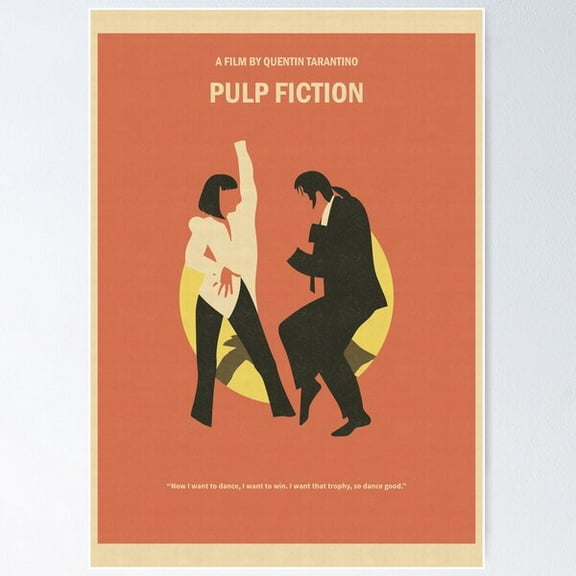 Pulp Fiction 1994 Minimalist Movie Poster Poster Wall Art, Modern Wall Decor For Living Room Bedroom, 8x12 UNFRAMED