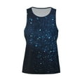 thumbnail image 4 of Gaeub Blue Glitter Retro Men's Athletic Tank Top, Workout Sleeveless Shirts, Running Tank Tops for Gym, Running, Training - Medium, 4 of 9