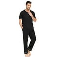 thumbnail image 7 of ANLIQI Soft v-neck Top Short Sleeve & Bottom Pants with Pockets Men's Loungewear Sets Men's 100% Cotton Pajama Set (B_XL_NEW), 7 of 7