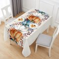 thumbnail image 6 of Orange Blue Pumpkins Fall Table Cloth Waterproof Tablecloths, Thanksgiving Farmhouse Leaves Tablecloth Dining Table Cover for Kitchen Party Tabletop Outdoor, Rectangle Tablecloth 60x120 Inch, 6 of 9