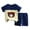 Dark Blue, variant on ANINEO Toddler Boy Clothes Cartoon Cotton Summer Short Sleeve T-Shirt and Shorts Kids Outfit Set