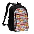 thumbnail image 1 of Balery Cute Cars Mochila con carga USB para hombre y mujer - Mochila impermeable y antirrobo para laptop con puerto USB para viajes, trabajo, 1 of 7