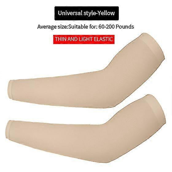1 Pair Arm Sleeves Ice Fabric Breathable Quick Dry Sun Uv Protection Long Arm Cover For Outdoor Sports Cycling