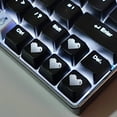 thumbnail image 3 of Zeiwohndc OEM Transparent Heart Keycaps WASD Keycaps For Mechanical Keyboards 4PCS, 3 of 7