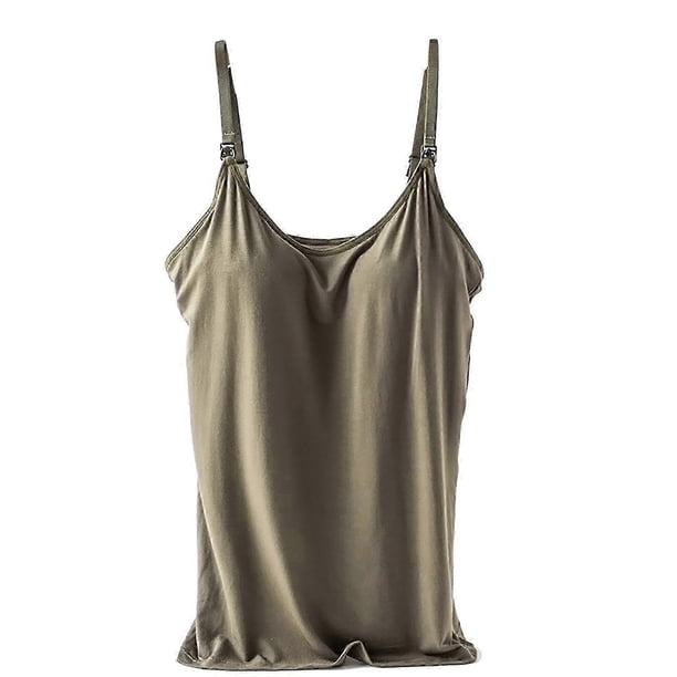 2026 Pregnant Women Nursing Breastfeeding Lingerie Camisole Maternity Adjustable Straps Built-In Pad Vest Top Undershirt Loungewear