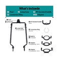 thumbnail image 2 of 7Inch Lamp Shade Harp Holder Adjustable Kit E14,E26,E27 Light Base Adapter Black Horn Frame Lampshade Bracket, 2 of 6