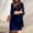 c01Blue, variant on Half Sleeve Velvet Blouse Dress for Women Spring Casual Draped Cowl Neck Tunic Dress A Line Knee Length Mini Dresses Red L