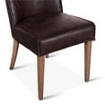 thumbnail image 3 of World Interiors Avery 19.5" Leather Side Chairs in Dark Brown (Set of 2), 3 of 4