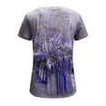 thumbnail image 5 of WXLWZYWL Womens Summer Tops Casual Loose Blouse Printing Round Neck T-Shirt Shirts Blouse Print Tee Purple, 5 of 5