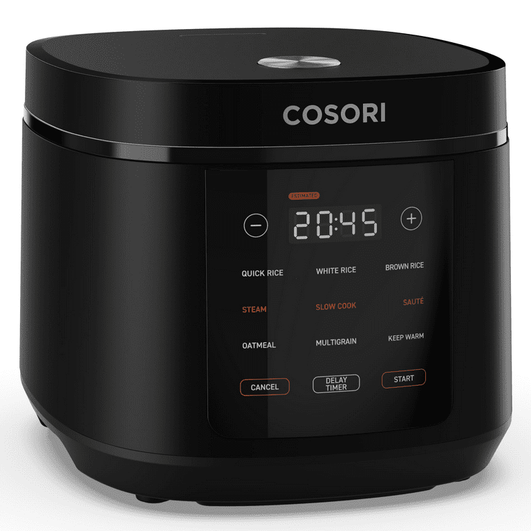 Cosori 5.0-Quart Rice Cooker with 9 Cooking Functions, Touch Control, Measuring Cup with Handle, Crc-r501-kusr, Black