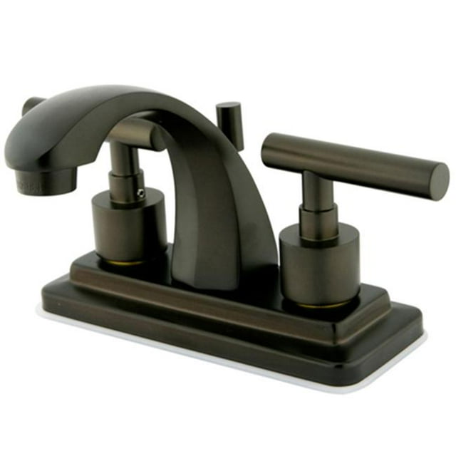 Two Handle Centerset Lavatory Faucet With Brass Pop-Up - Oil Rubbed Bronze Finish