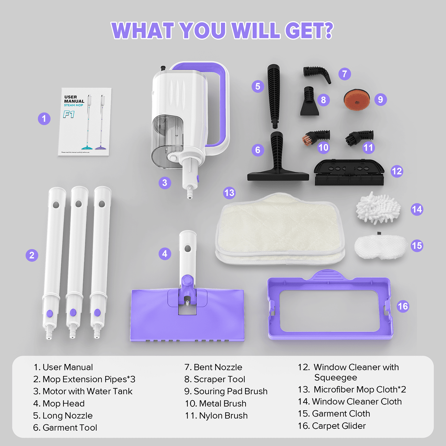 INSE Steam Mop,All-in-One Scrubbing and Sanitizing