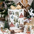 thumbnail image 6 of HOMERAL Christmas Wrapping Paper Roll Set- 17 X 120 in Per Roll(42.5 sq.ft.ttl.) Vintage Reindeer, Christmas Tree, House, 6 of 7