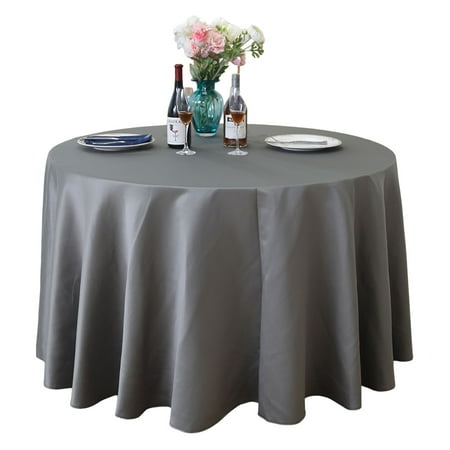 

Large Round Tablecloth Classic Solid Color Tablecloth Double-sided Satin Circle Table Cover For Dining Hotel Restaurant Party Banquet Wedding-N-280cm