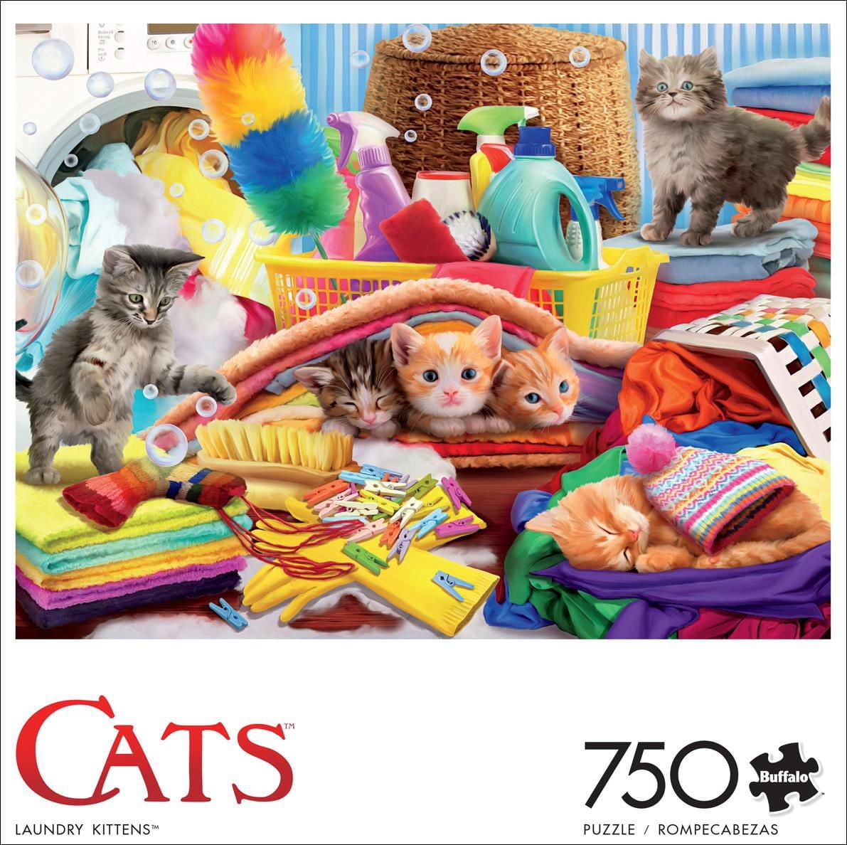 Buffalo Games - Le puzzle Cats - Laundry Kittens - en 750 pièces