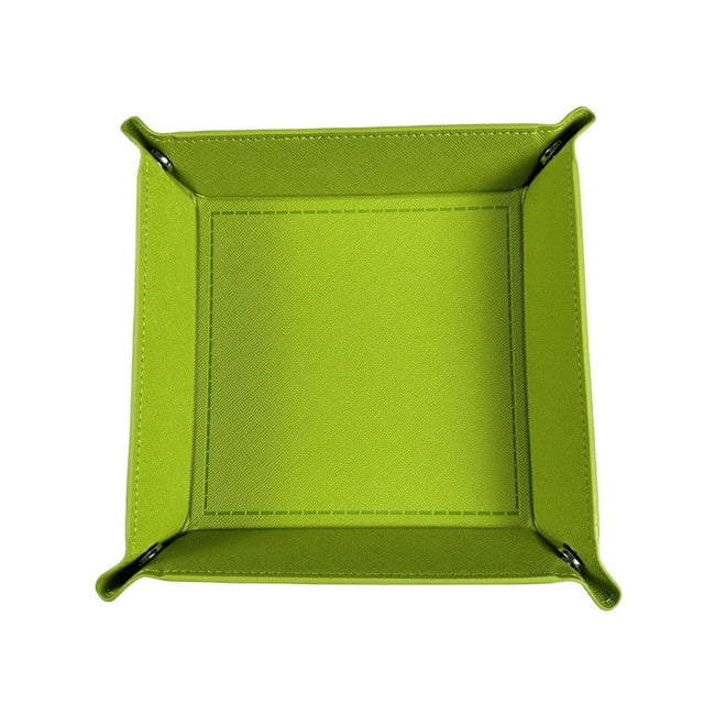 Birdeem Leather Dice Tray Four-Corner Folding Game Dice Tray Tray