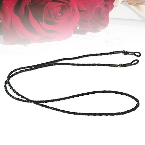 SILENRADAWN 1Set Eyeglasses Holder Braided Textured Pu Leather for Men Women Kids