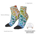 thumbnail image 6 of Fuzoiu Rainbow Glitter Print Adult Socks, Crew Moisture-wicking Socks, Unisex Cushion Crew Socks,Casual Sports Ankle Socks, 6 of 7