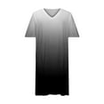 thumbnail image 5 of Feancey T Shirt Midi Dresses for Women Plus Size Trendy Gradient Print A-Line Dress Loose Fit V Neck Short Sleeve Casual Dresses with Pockets Multicolor XXL, 5 of 6