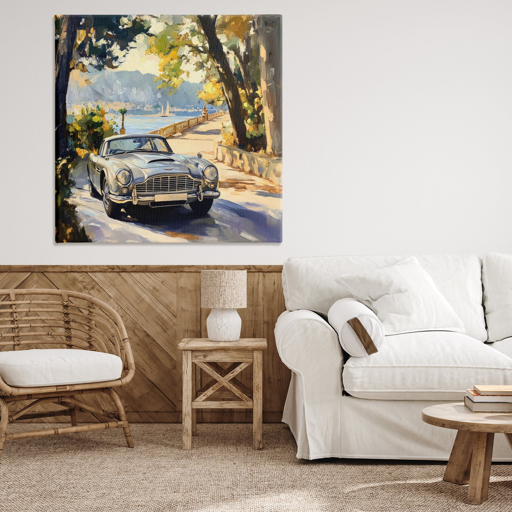Stupell Industries Classic View of Seaside Drive Canvas Wall Art, design by Creative Studio