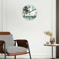 thumbnail image 3 of Battery Operated Analog Wall Clocks Non-Ticking Silent Modern Clock Decorative for Home,Office-Isolated Palm Tree On The Beach With Muted Colors(10inch), 3 of 4