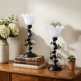 thumbnail image 2 of SUNMORY 17.72” Table Lamp Set of 2, Elegant Rose Lamps with 3 Color Temperature, Table Lamps for Living Room, Bedside Nightstands Lamps for Bedroom, Metal Flower Design & Sturdy Base, Black, 2 of 14