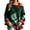 Dark Green-#006, variant on Womens One Shoulder Plaid Top Vintage Ruffle Trim Sweatshirt Fall Winter Patchwork Pullover Dressy Casual Long Sleeve Blouse,Black M