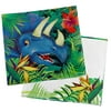 Kicko Dinosaur Paper Napkins - 64 Pack - 6.45 x 6.45 Inches - Disposable Dinner