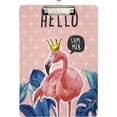 thumbnail image 2 of FMSHPON FamingoCrown Palm Leaves Polka Dots Clipboard Hardboard Wood Nursing Clip Board and Pull for Standard A4 Letter 13x9 inches, 2 of 8