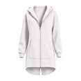 thumbnail image 6 of Shadoumai Long Hoodies for Girls Cute Fashion Long Sleeve Oversized Zip up Hooded Kids Sweatshirt Trendy School Preppy Clothes, 6 of 7