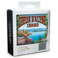 thumbnail image 2 of Coeur d'Alene, Idaho, Montage Scene (Absorbent Ceramic Coasters Set of 4 Matching Images, Cork Back, Kitchen Table Decor), 2 of 3