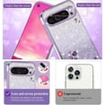 thumbnail image 5 of for Google Pixel 9 Case Clear Glitter Shiny Aesthetic Google Pixel 9 Phone Case Silicone Soft Floral Transparent Shockproof Cover Purple Slim for Women (Purple), 5 of 14