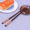 thumbnail image 4 of Palillos de madera natural 23,5 cm Estudiante Retro Cocina Comida Vajilla (Negro), 4 of 5