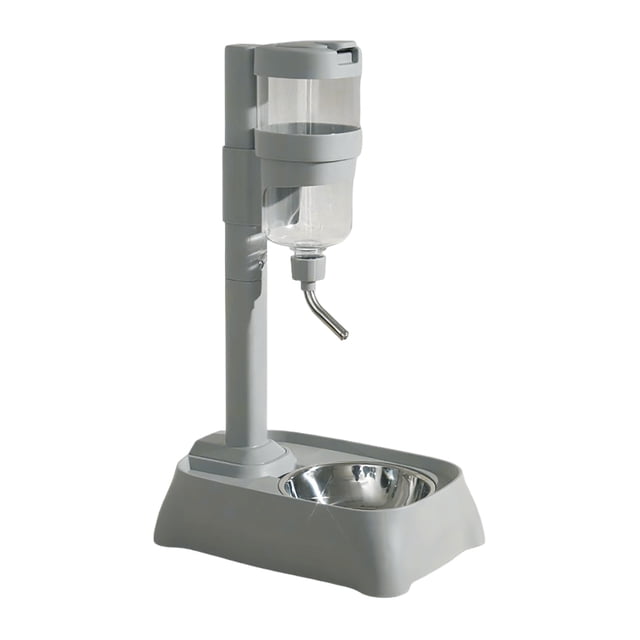 Distributeur d'Eau Hauteur Réglable Bol en Acier Inoxydable Alimentation Automatique pour Chats et Chiens Distributeur d'Eau Debout