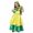 00-Blue3074, variant on Little Girls Ethnic Style Brazilian Maxi Dress One Shoulder Ruffle Party Dress