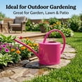 thumbnail image 6 of Metal Watering Can 1.5L. Modern Style Watering Pot with Handle and Long Spout, Rose, 6 of 10