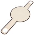 thumbnail image 1 of 1Pc Glass Fiber Bread Baking Mat Practical Long Handle Dough Transfer Mat (Brown), 1 of 4