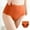 Orange, variant on Nrmvnmi Women's Menstrual Period Briefs Girl High Waisted Comfy Ultra Soft Postpartum Cotton Panties Underwear Black-L